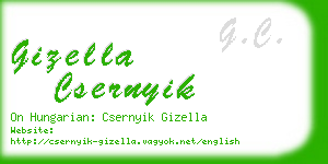 gizella csernyik business card